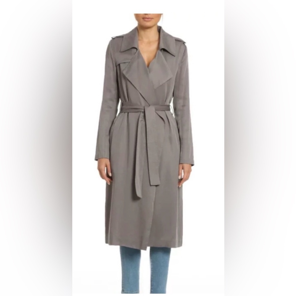 Badgley Mischka Gray Trench Coat